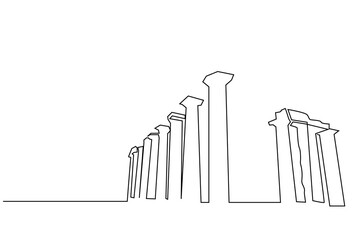greek rome old historical column line drawing
