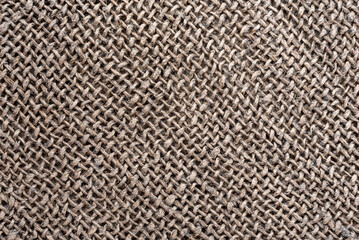 Cloth. The texture of the burlap fabric is close-up. Packaging material. Background Of Burlap Hessian Sacking