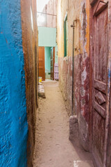 Fototapeta na wymiar Narrow alley at the Elephantine island in Aswan, Egypt
