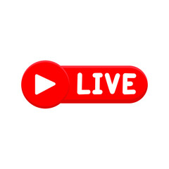 Live streaming icon and video broadcasting online broadcast streaming template