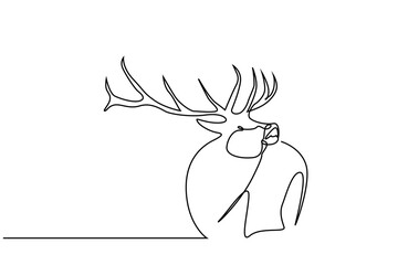 deer animal  wildlife line art drawing concept