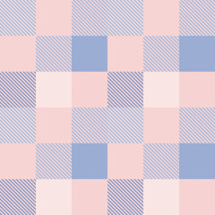 Seamless tartan plaid pattern in blue and pink tone.
