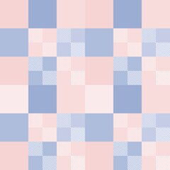 Seamless tartan plaid pattern in blue and pink tone.