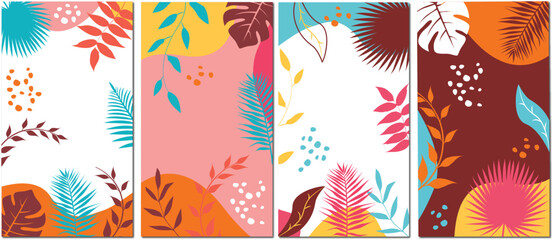 Set of colored cards abstract colored background. Background for a banner, poster, printing on fabric. Vector elements.