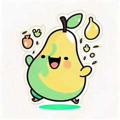 Obraz premium Cute happy fruit