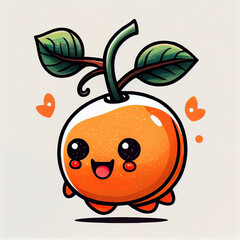 Obraz premium Cute happy fruit