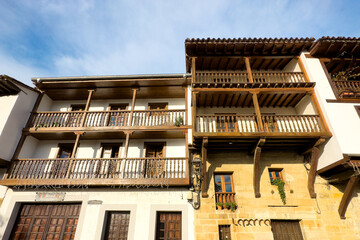 Scenic view of the medieval village of Santillana Del Mar in Cantabria, Spain. High quality photography.