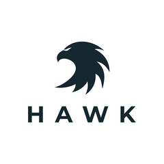 Unique Minimalist Hawk Logo Design, a Simple yet Striking Symbol of Power and Grace