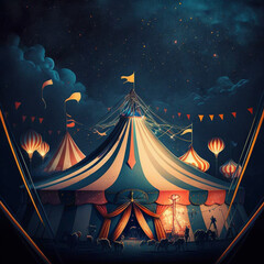 View of a circus. Generative AI.