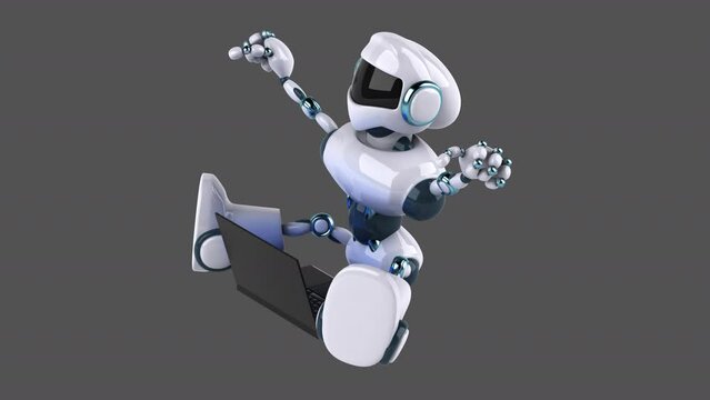 Fun 3D robot coding on a laptop (with alpha channel included)