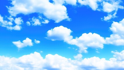 Naklejka na ściany i meble Beautiful blue sky and clouds natural background.