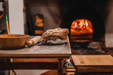 Baking a delicious Italian pizza