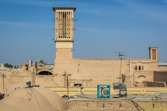 Badgir - Windtower in Yazd city in Iran