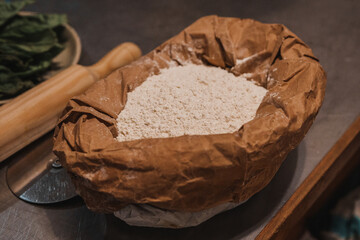 Baking a delicious Italian pizza