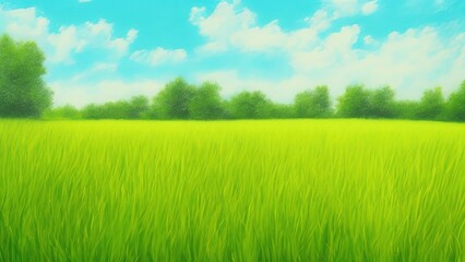 Obraz na płótnie Canvas Green Grass Field Spring Texture Background.