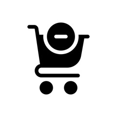 delete cart glyph icon