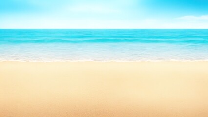 Fototapeta na wymiar Tropical sand beach and blue sky with white clouds.