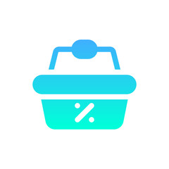 shopping flat gradient icon