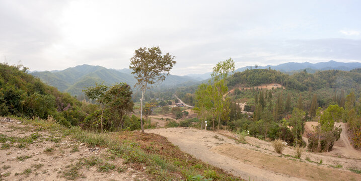 Viewpoints in Suan Phueng District Ratchaburi Province, Thailand.
