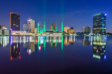 Fototapeta Toledo, Ohio, USA Downtown Skyline on the Maumee River obraz