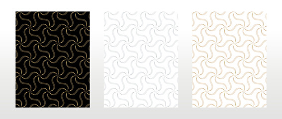 Set of abstract geometric patterns. Seamless vector backgrounds. Colored ornaments Graphic modern patterns Simple lattice graphic design