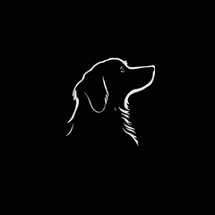 Fototapeta premium Minimalist Canine Head Vector