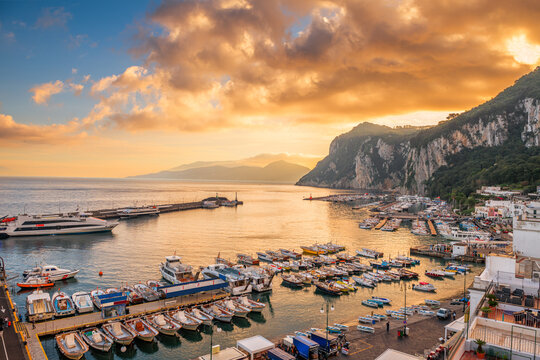 Capri, Italy Over the Port in the Morning