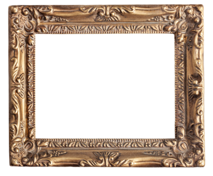 Ornate gold-painted wood frame