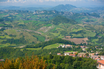 Fototapeta na wymiar San Marino is a separate country in the middle of Italy.