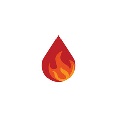 Flame in the form of drops. Vector design.