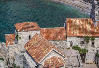 Old churches of St Sava and St Maria in Punta, Old Town of Budva, Montenegro