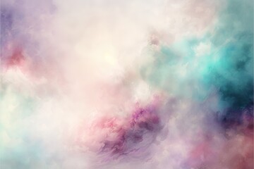 Fototapeta  a painting of a sky with clouds and a sky background with a white and blue sky and clouds and a blue sky and a white and pink cloud with a light blue sky and white background. generative ai obraz