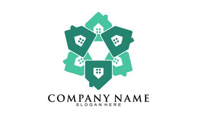 Elegant home symbol vector logo