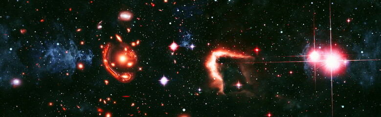 Colorful space background with stars . Galaxy with star and space dust in the universe and deep...