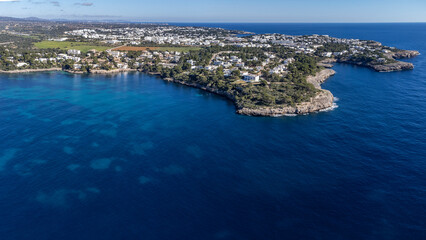 Fototapeta na wymiar Caló des Llamp, Porto Petro, Santanyi, Mallorca, Balearic Islands, Spain