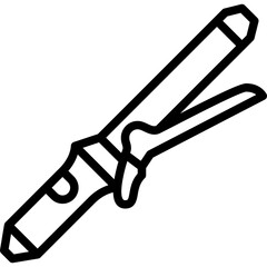 curling iron outline icon