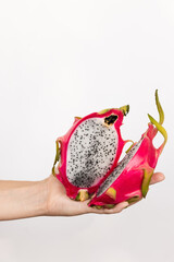 Pitaya. Dragon fruit. Colorful, healthy morning breakfast made to eat and enjoy a meal with...