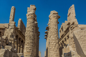 Columns of the Great Hypostyle Hall in the Amun Temple enclosure in Karnak, Egypt