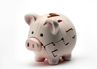 broken piggy bank