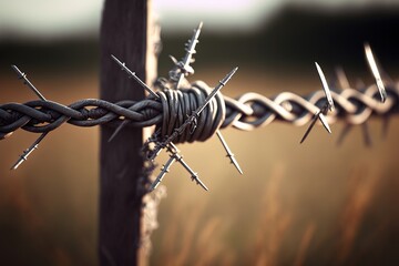 Close up of barb in a field. Generative AI.