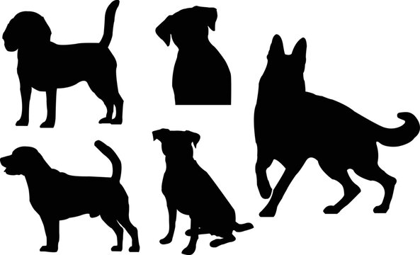 dog Vector animal silhouettes