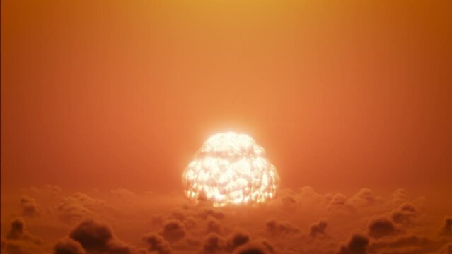 Nuclear explosion above the clouds