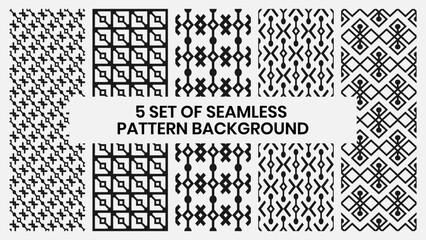 Set of seamless pattern background