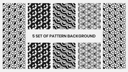 Set of seamless pattern background