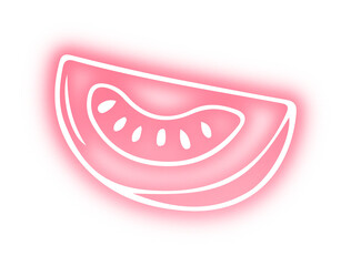 Collection of vegetables doodles neon