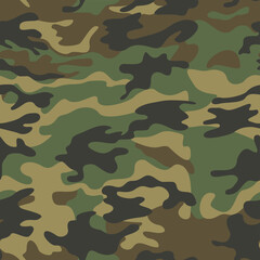 
Army camouflage pattern, vector seamless background, modern classic shape texture. Disguise. Ornament