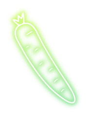 Collection of vegetables doodles neon