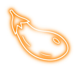 Collection of vegetables doodles neon