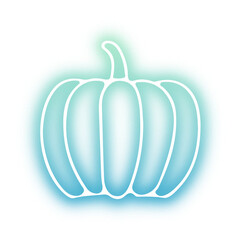 Collection of vegetables doodles neon