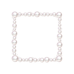 Pearl square rectangle frame border 